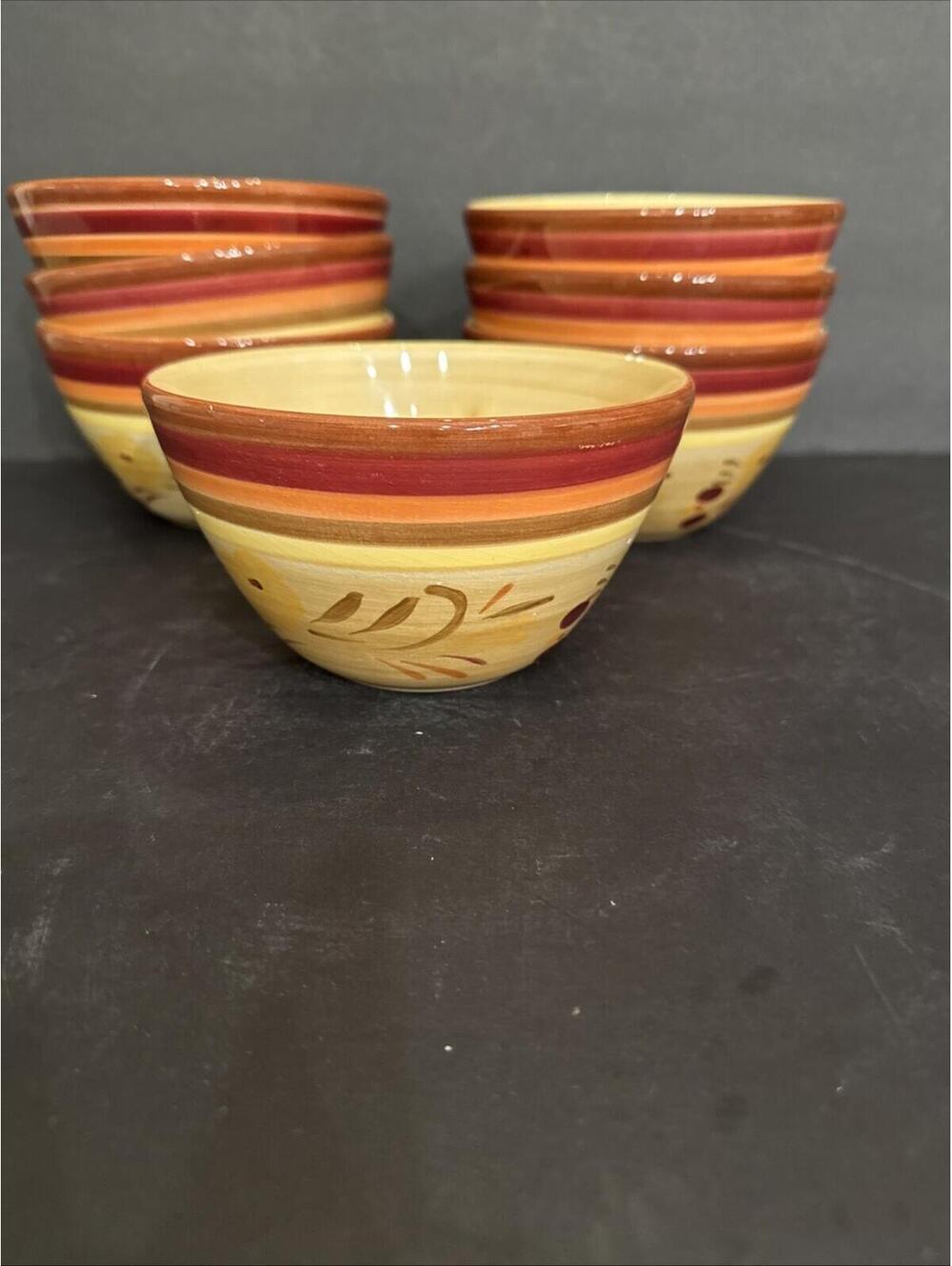 (7) Home Trends Desert Morning 5 5/8” Soup Cereal Bowls Stoneware